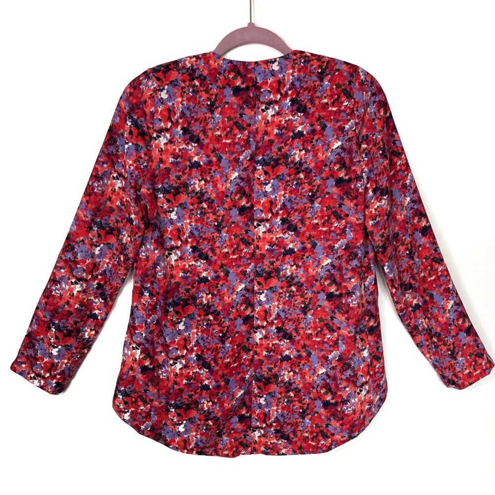 Nwot Lush Colorful Abstract Open Front Blazer - image 3